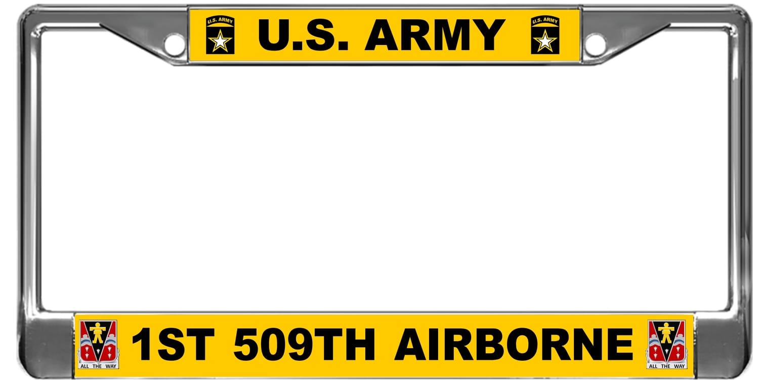 1st 509th - metal custom license plate frame